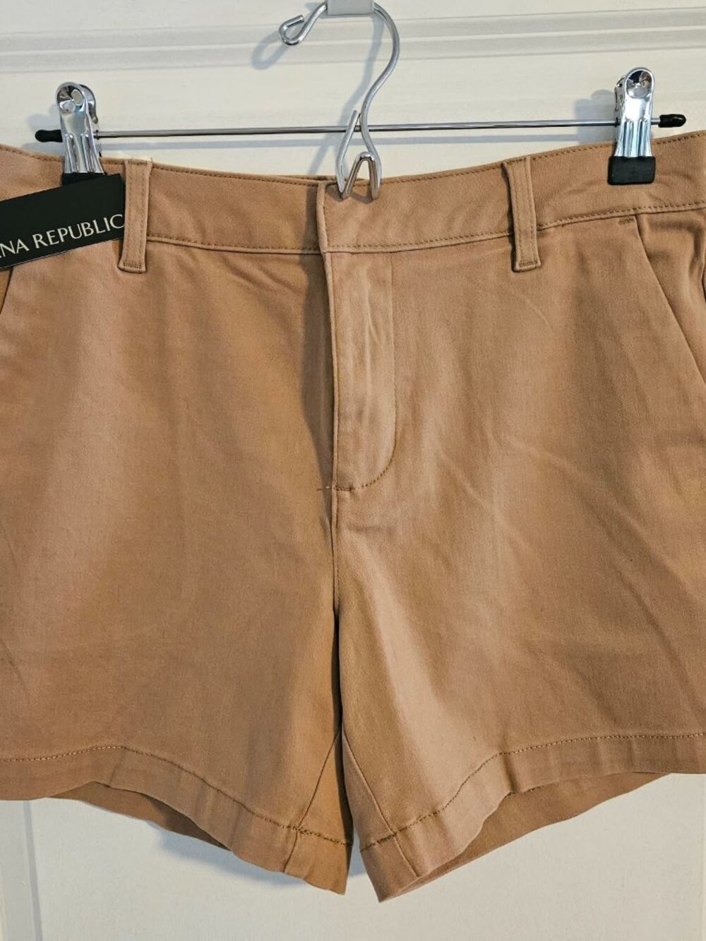 Banana Republic Brown High Rise Chino Shorts Size 6 NWT Stretch
